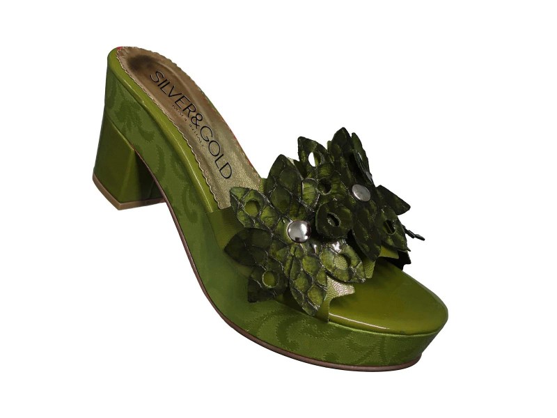 olive green - 188 flower web